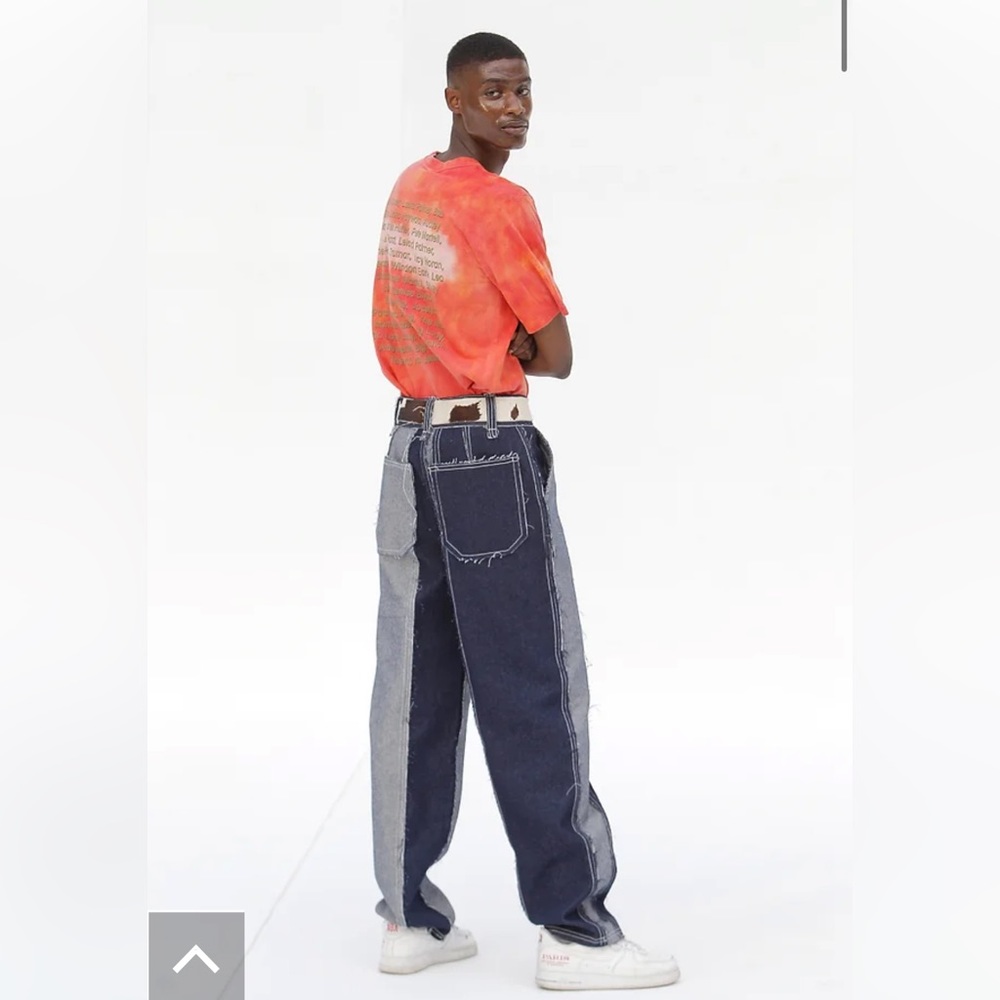 Hibu Studio Multicolor Patchwork Denim Jeans Size… - image 1